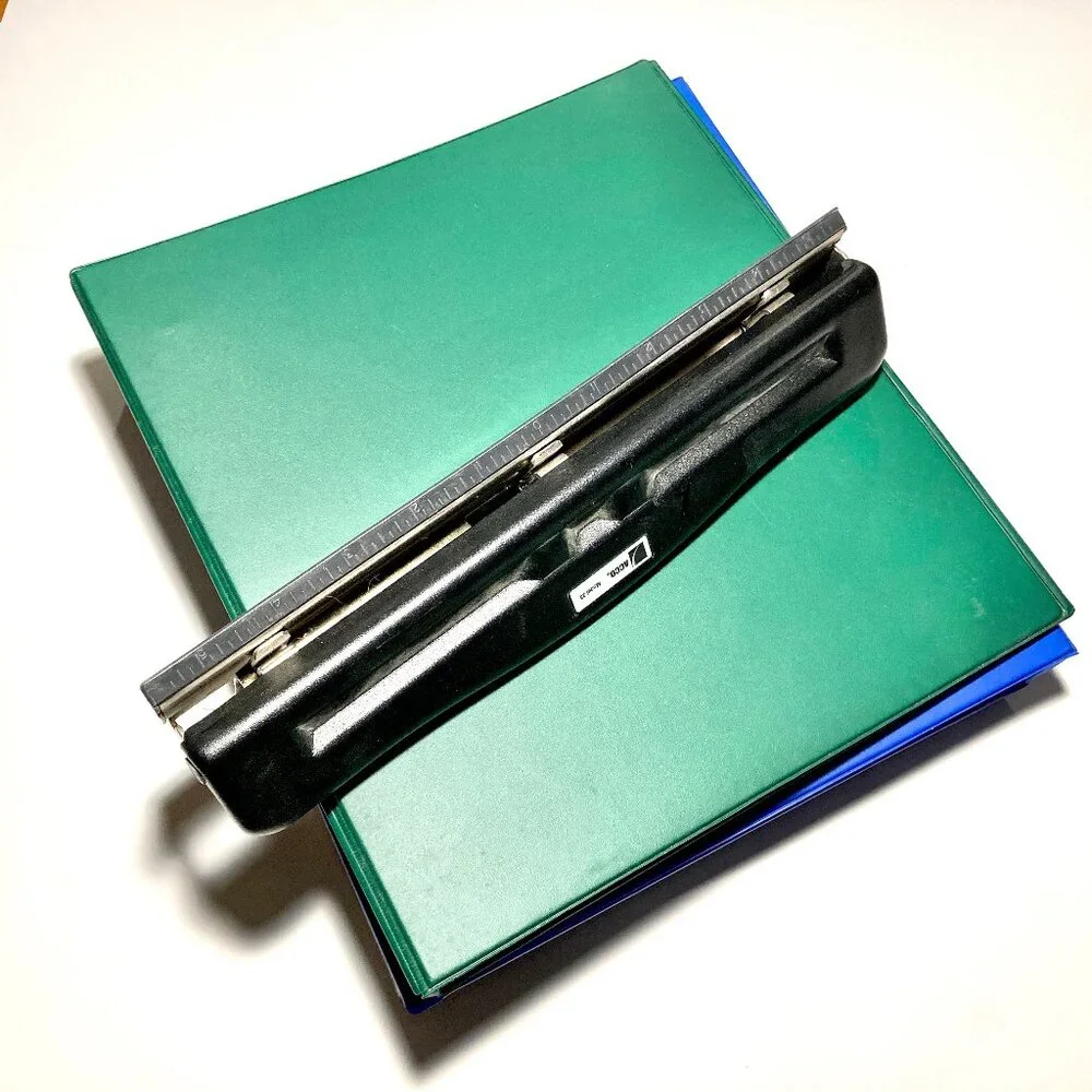 3 Avery Dennison 3-Ring Binders with filler paper AND ACCO 3-Hole Puncher
